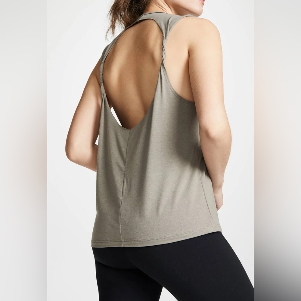 Onzie Hot Yoga Twist Back Muscle Tank Size Small